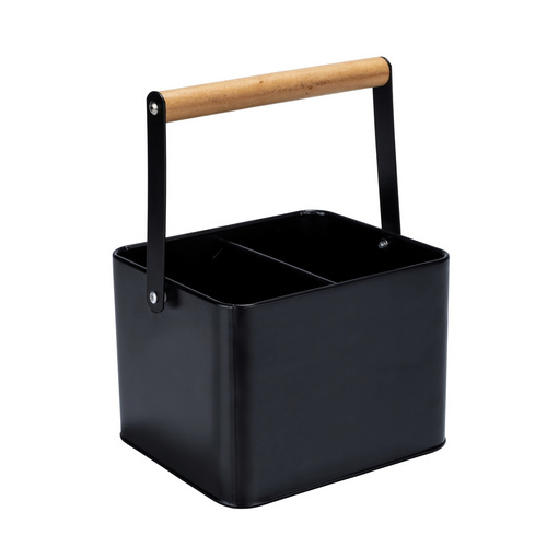 Image of WENKO Utensilienbox »Black Outdoor Kitchen«, schwarz/braun/transparent, geeignet für: Küche