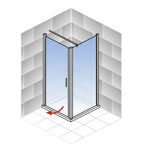 SCHULTE Eckeinstieg »Trend 2.0«, BxHxT: 90 x 200 x 90 cm, Türart: Drehtür - schwarz