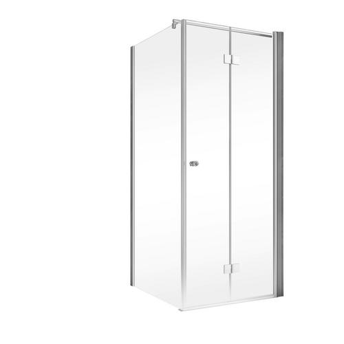 Thumbnail - SCHULTE Eckeinstieg »Garant 2.0«, BxHxT: 90 x 200 x 90 cm, Türart: Drehfalttür - silberfarben