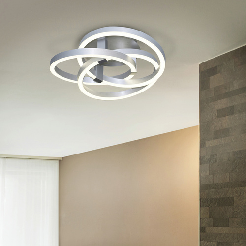 Thumbnail - NÄVE LED-Deckenleuchte »DIVORA«, ∅xH: 70 x 23 cm, Metall/Kunststoff - silberfarben