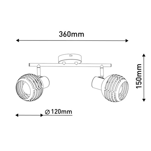 Thumbnail - NÄVE Wand-/Deckenleuchte »Casco«, BxHxL: 12 x 1,6 x 36 cm, Metall - schwarz