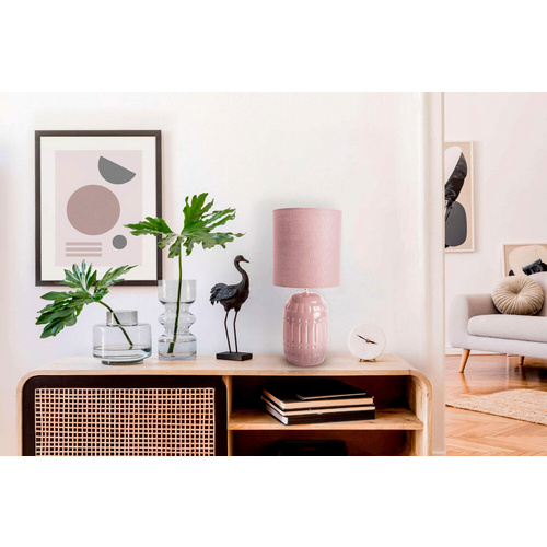 Thumbnail - NÄVE Tischleuchte »Erida«, BxL: 135 x 135 mm, ohne Leuchtmittel - rosa
