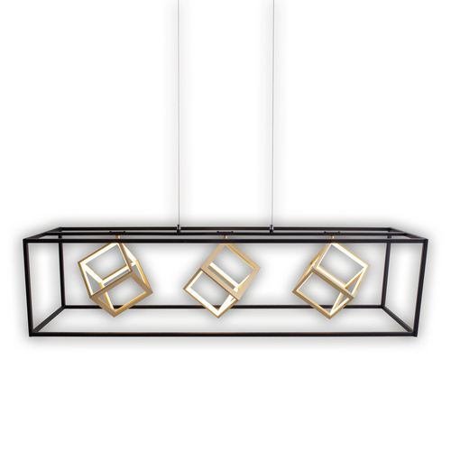 Thumbnail - NÄVE LED-Pendelleuchte »Tripolis«, BxHxL: 20 x 120 x 100 cm, Metall/Kunststoff - schwarz