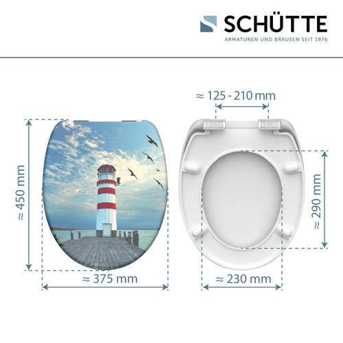 SCHÜTTE WC-Sitz »LIGHTHOUSE«, duroplast, oval, mit Softclose-Funktion - bunt