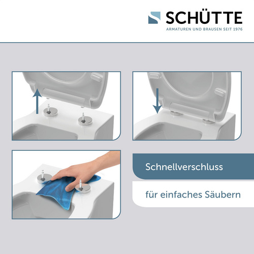 SCHÜTTE WC-Sitz »Slim Anthrazit«, Duroplast, oval,  mit Softclose-Funktion - grau