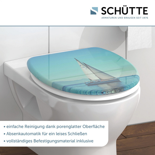 SCHÜTTE WC-Sitz »Sailing«, Duroplast, oval,  mit Softclose-Funktion - bunt