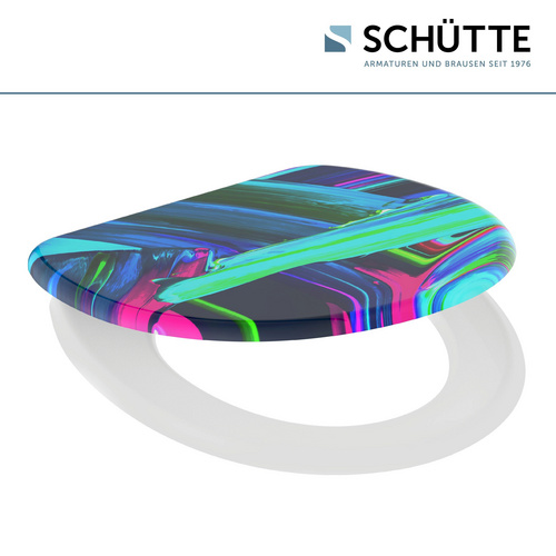 Thumbnail - SCHÜTTE WC-Sitz, mit Absenkautomatik, oval, Duroplast - bunt