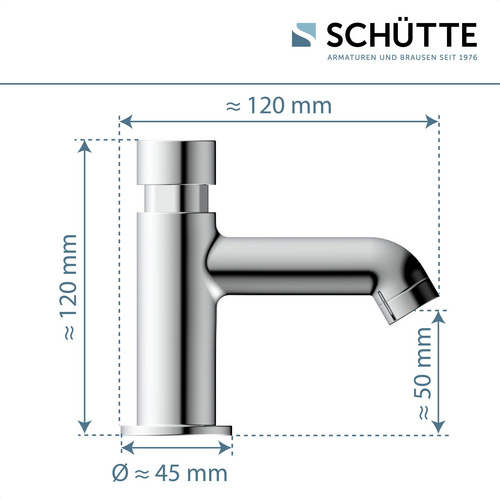 Thumbnail - SCHÜTTE Standventil, 1/2", Einhebelmischer - silberfarben