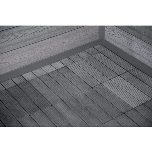 WOLFF FINNHAUS Fußboden, BxL: 30 x 30 cm, Wood-Plastic-Composite (WPC), anthrazit - grau
