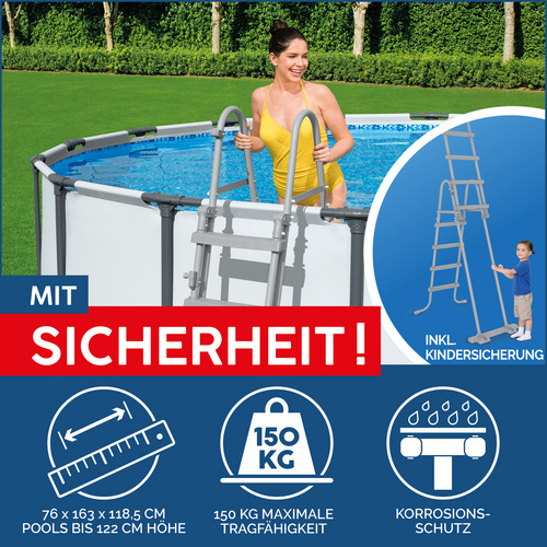 Thumbnail - BESTWAY Pool »Steel Pro MAX™«, BxH: 549 x 122 cm, Aufstellbecken, mit Kartuschenfilteranlage - grau
