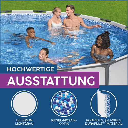 Thumbnail - BESTWAY Pool »Steel Pro MAX™«, BxH: 549 x 122 cm, Aufstellbecken, mit Kartuschenfilteranlage - grau