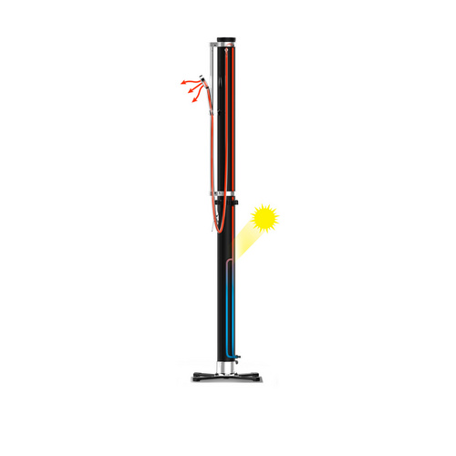 BESTWAY Solardusche »Solarflow™«, BxHxL: 62 x 218 x 62 cm, Tankinhalt: 20 l - schwarz