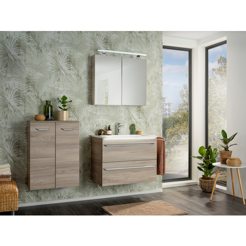 Thumbnail - FACKELMANN Doppel-Midischrank »LUXOR«, 2 Türen, Steinesche, BxHxT: 60,2 x 82,6 x 32 cm - braun