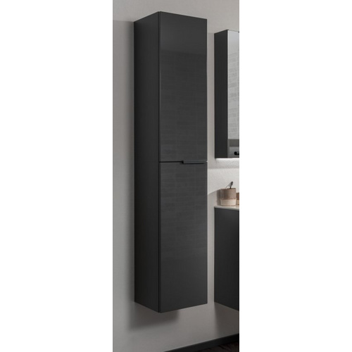 Thumbnail - FACKELMANN Hochschrank »LUNA«, Anthrazit, 2 Türen, BxHxT: 30 x 162 x 31,8 cm - grau