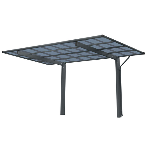Thumbnail - XIMAX Einzelcarport »Wing«, Einfahrtsbreite: 253 cm, mit Dachrinne, hagel- und frostsicher - grau