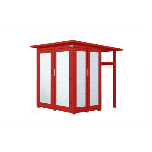 WEKA Ferienhaus, 200 cm x 200 cm, Holz, rot |  Holz