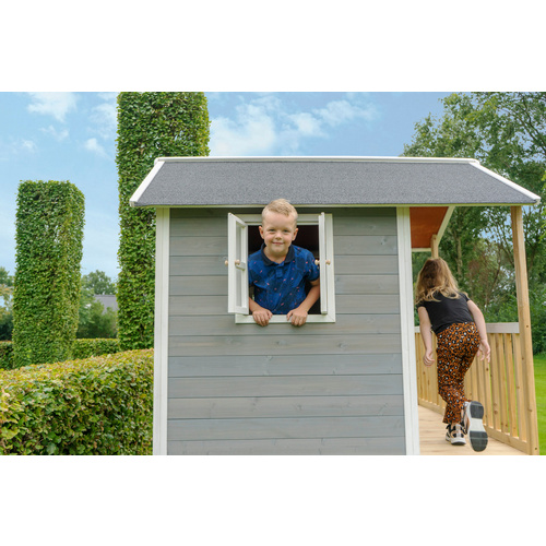 Thumbnail - EXIT Toys Spielhaus »Loft«, BxHxT: 190 x 253 x 329 cm, ab 3 Jahren, Zedernholz - grau