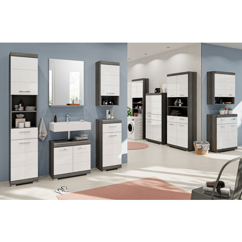 Thumbnail - xonox.home Badmöbel-Set »Scout«, 3-teilig - weiss | silberfarben