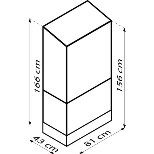 Thumbnail - VITAVIA Balkongewächshaus, BxHxL: 8,1 x 165,5 x 42,8 cm - schwarz