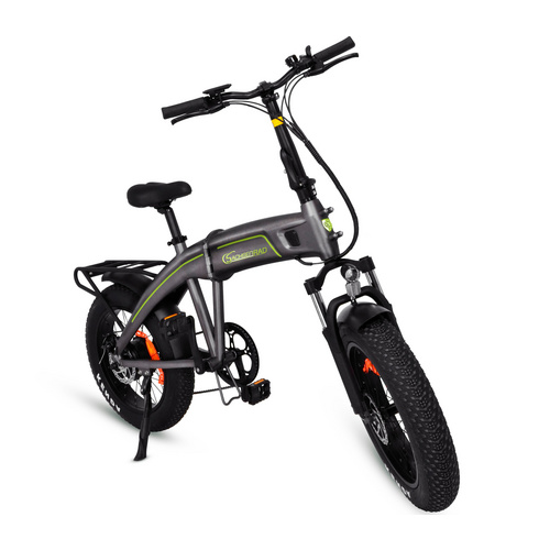 SachsenRad E-Bike Klapprad, Reifen: 20″, max. Geschwindigkeit: 25 km/h – schwarz | grau