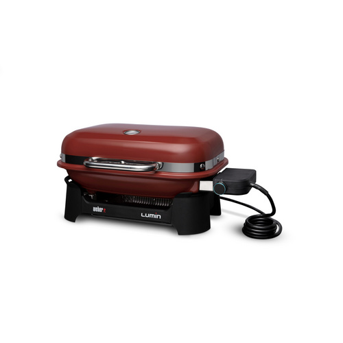 WEBER Elektrogrill »LUMIN Compact«, 2,2 kW, Grillfläche: 43 x 28 cm, dunkelrot