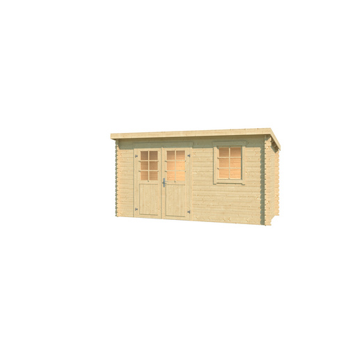 LASITA MAJA Gartenhaus »Amira«, BxHxT:  400 x 210,9 x 213,1 cm (Außenmaße inkl. Dachüberstand),  Holz - beige |  Fichte  |  6,34 m²