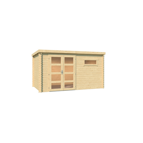 LASITA MAJA Gartenhaus »Augusta«, BxHxT:  400 x 216,6 x 230 cm (Außenmaße inkl. Dachüberstand),  Holz - beige |  Fichte  |  8,4 m²