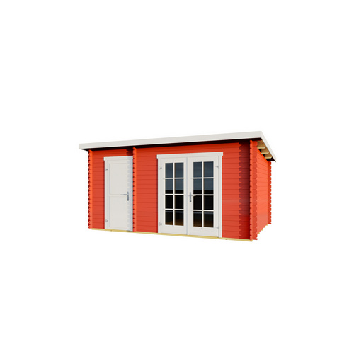 LASITA MAJA Gartenhaus »Belmont«, BxHxT:  465 x 222,3 x 318,9 cm (Außenmaße inkl. Dachüberstand),  Holz - rot |  Fichte  |  44,43 m²