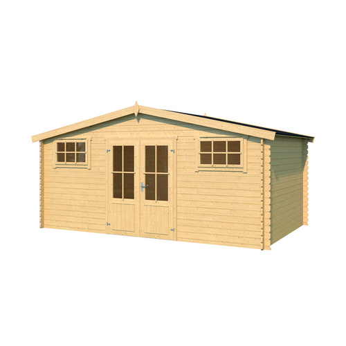 LASITA MAJA Gartenhaus »Washington«, BxHxT:  518,6 x 245,1 x 396 cm (Außenmaße inkl. Dachüberstand),  Holz - beige |  Fichte  |  17,57 m²
