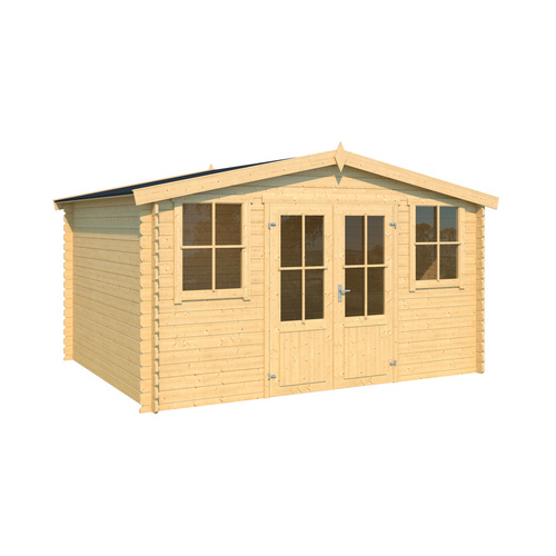 LASITA MAJA Gartenhaus »Dallas«, BxHxT:  410,9 x 233,7 x 312 cm (Außenmaße inkl. Dachüberstand),  Holz - beige |  Fichte  |  10,61 m²