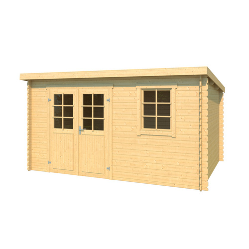 LASITA MAJA Gartenhaus »Amira«, BxHxT:  400 x 210,9 x 313,9 cm (Außenmaße inkl. Dachüberstand),  Holz - beige |  Fichte  |  10,09 m²