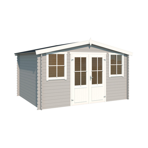 LASITA MAJA Gartenhaus »Dallas«, BxHxT:  410,9 x 233,7 x 312 cm (Außenmaße inkl. Dachüberstand),  Holz - grau |  Fichte  |  10,61 m²