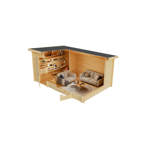 LASITA MAJA Gartenhaus »Belmont«, BxHxT: 465 x 222,3 x 318,9 cm (Außenmaße inkl. Dachüberstand), Holz - beige | Fichte | 44,43 m² LASITA MAJA Gartenhaus »Belmont«, BxHxT: 465 x 222,3 x 318,9 cm (Außenmaße inkl. Dachüberstand), Holz - beige | Fichte | 44,43 m²