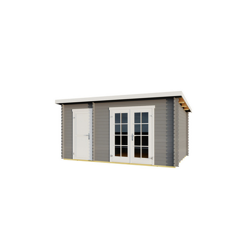 LASITA MAJA Gartenhaus »Belmont«, BxHxT:  420 x 222,3 x 288,38 cm (Außenmaße inkl. Dachüberstand),  Holz - grau |  Fichte  |  9,15 m²