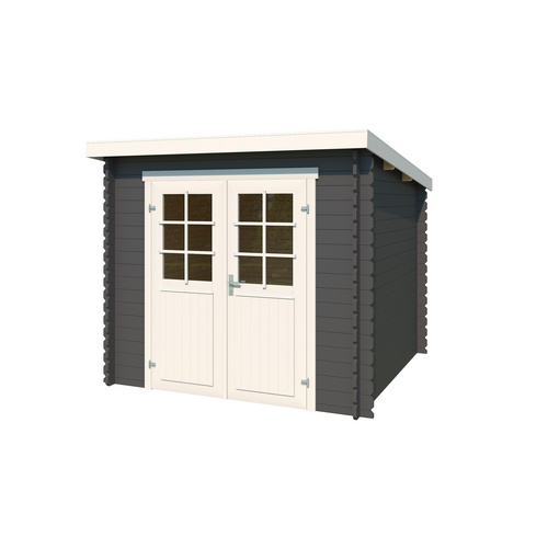 LASITA MAJA Gartenhaus »Indi«, BxHxT:  250 x 210,9 x 268,7 cm (Außenmaße inkl. Dachüberstand),  Holz - grau |  Fichte  |  5,04 m²