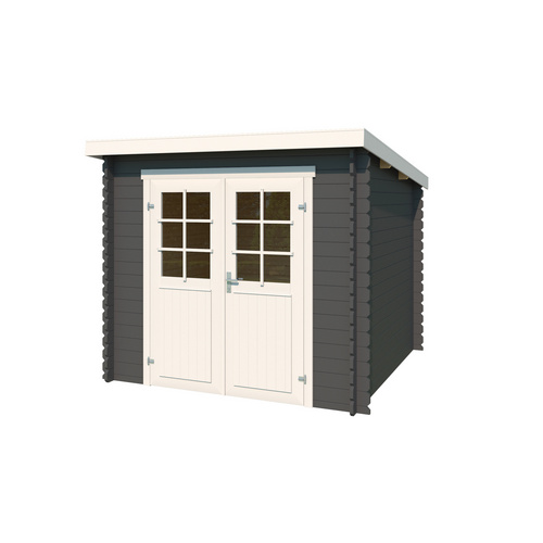 LASITA MAJA Gartenhaus »Indi«, BxHxT:  250 x 210,9 x 268,7 cm (Außenmaße inkl. Dachüberstand),  Holz - grau |  Fichte  |  5,04 m²