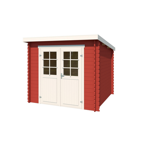 LASITA MAJA Gartenhaus »Indi«, BxHxT:  250 x 210,9 x 268,7 cm (Außenmaße inkl. Dachüberstand),  Holz - rot |  Fichte  |  5,04 m²