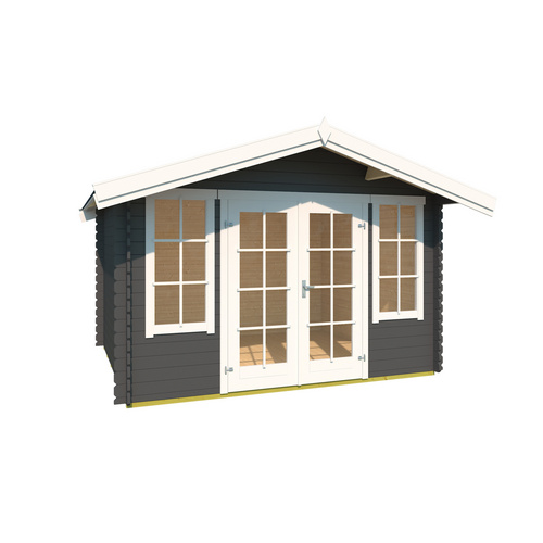 LASITA MAJA Gartenhaus »Robin«, BxHxT:  381,3 x 245,1 x 358 cm (Außenmaße inkl. Dachüberstand),  Holz - grau |  Fichte  |  8,9 m²