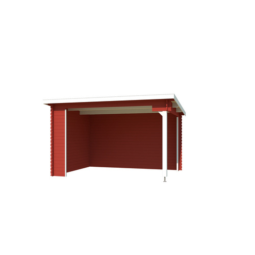 LASITA MAJA Gartenhaus »Buffalo«, BxHxT:  420 x 250,8 x 324 cm (Außenmaße inkl. Dachüberstand),  Holz - rot |  Fichte  |  10,09 m²