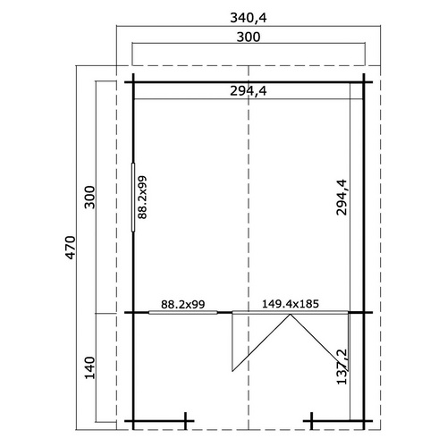 LASITA MAJA Gartenhaus »Lola«, BxHxT:  x 245,1 x cm (Außenmaße inkl. Dachüberstand),  Holz - beige |  Fichte  |  8,67 m²