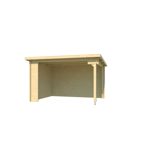 LASITA MAJA Gartenhaus »Buffalo«, BxHxT:  420 x 250,8 x 324 cm (Außenmaße inkl. Dachüberstand),  Holz - beige