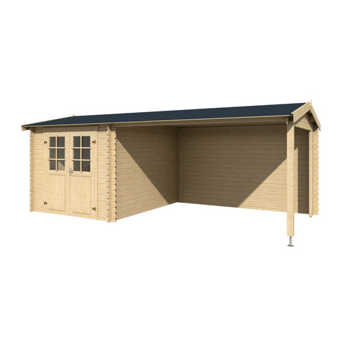 LASITA MAJA Gartenhaus »Ivana«, BxHxT:  340 x 228 x 312,6 cm (Außenmaße inkl. Dachüberstand),  Holz - beige |  Fichte  |  15,2 m²