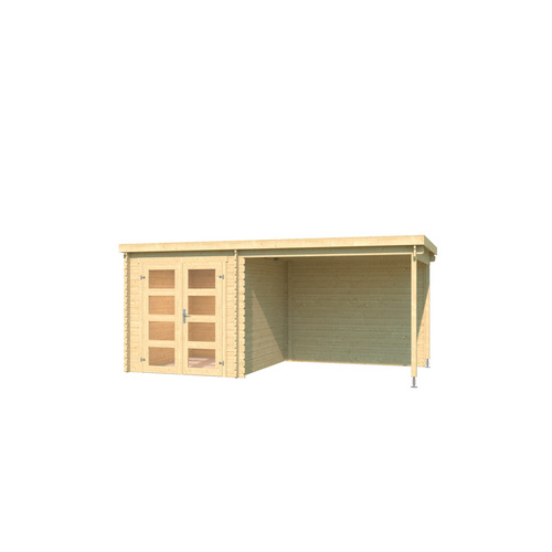 LASITA MAJA Gartenhaus »Long Beach«, BxHxT:  210 x 216,6 x 254,9 cm (Außenmaße inkl. Dachüberstand),  Holz - beige