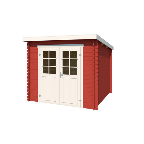 LASITA MAJA Gartenhaus »Indi«, BxHxT:  250 x 210,9 x 268,7 cm (Außenmaße inkl. Dachüberstand),  Holz - rot |  Fichte  |  5,04 m²
