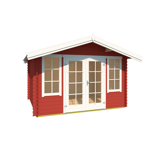 LASITA MAJA Gartenhaus »Robin«, BxHxT:  381,3 x 245,1 x 358 cm (Außenmaße inkl. Dachüberstand),  Holz - rot