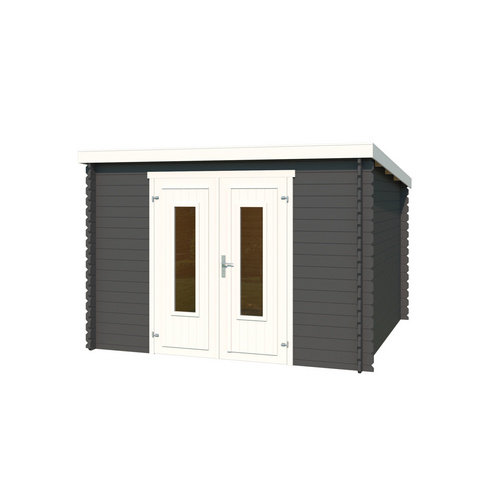 LASITA MAJA Gartenhaus »Sacramento«, BxHxT:  312 x 210,9 x 319 cm (Außenmaße inkl. Dachüberstand),  Holz - grau