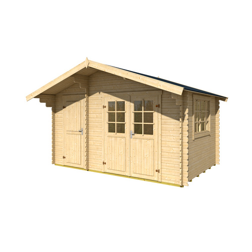 LASITA MAJA Gartenhaus »Keila«, BxHxT:  426,6 x 256,5 x 340 cm (Außenmaße inkl. Dachüberstand),  Holz - beige |  Fichte  |  9,15 m²