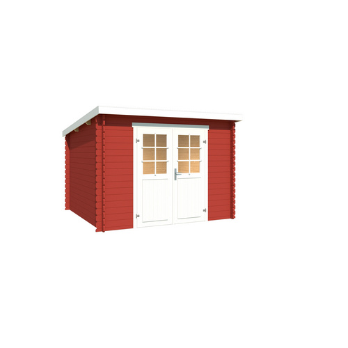 LASITA MAJA Gartenhaus »San Jose«, BxHxT:  295 x 210,9 x 313,9 cm (Außenmaße inkl. Dachüberstand),  Holz - rot