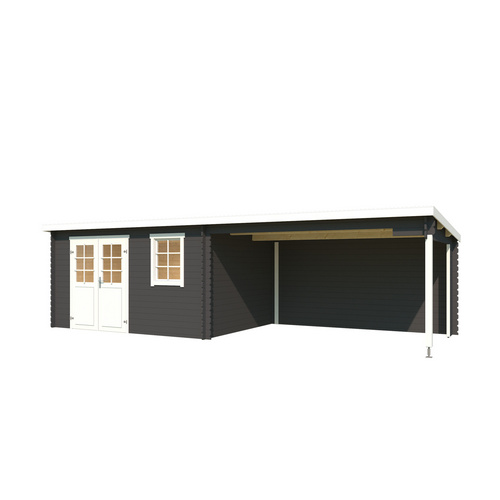 Thumbnail - LASITA MAJA Gartenhaus »Reno«, BxHxT: 780 x 210,9 x 313,9 cm (Außenmaße inkl. Dachüberstand), Holz - grau