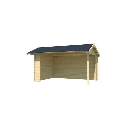 LASITA MAJA Gartenhaus »San Diego«, BxHxT:  465 x 273,6 x 389 cm (Außenmaße inkl. Dachüberstand),  Holz - beige |  Fichte  |  12,26 m²
